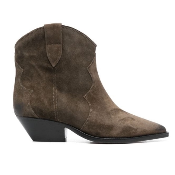 Isabel Marant Shoes - Isabel Marant Dewina 40mm Suede Cowboy Booties